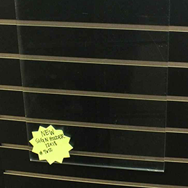 Large Acrylic Sign Holder for Slatwall