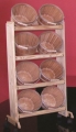 Wood Basket Rack Display
