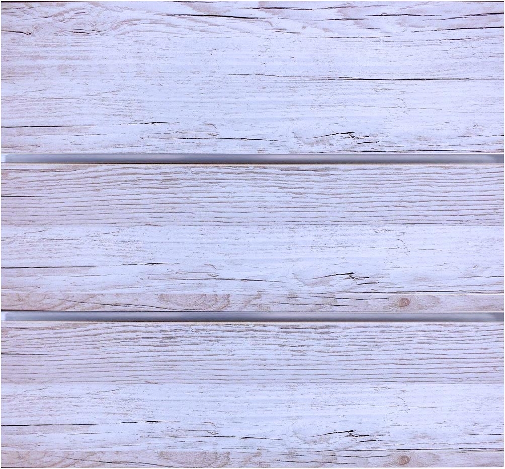 Weathered Barnwood Slatwall with Metal Extrusions