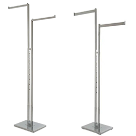 2 Way Clothing Racks- Chrome