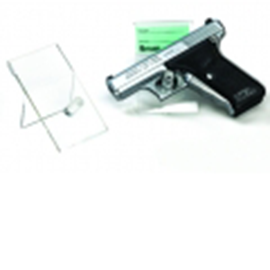 Acrylic Pistol Easel with Sign