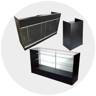Black Display Cases 