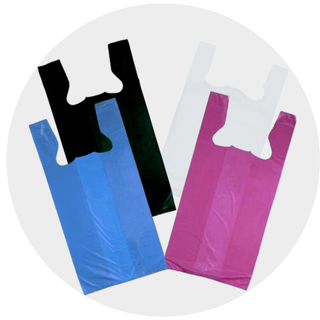 Colorful Plastic T-Sacks