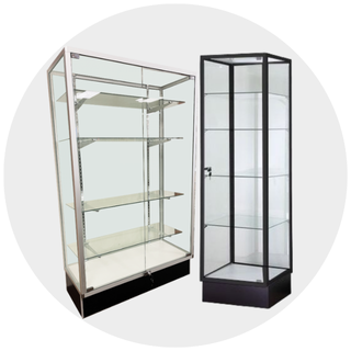 Glass Tower Display Cases