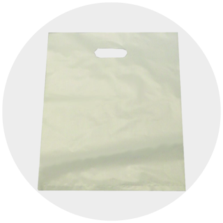 Clear Frosted Merchandise Bag