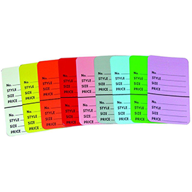 Large Colorful Perforated Tags