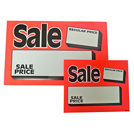 Orange and Black Sale Cards