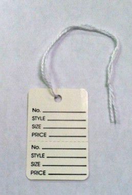 Perforated Tag with String