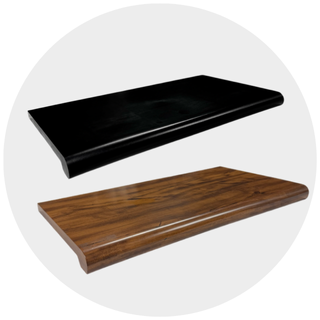 Bullnose Plastic Shelves