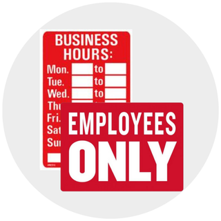 Printed Information Sign Cards