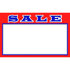 Fluorescent Orange "Sale" Sign Cards