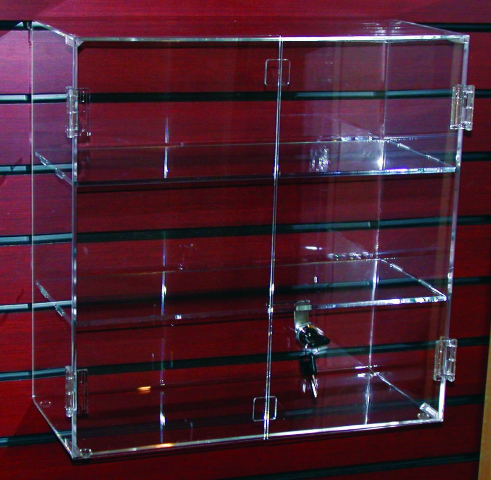 Hinged Front Door Locking Case for Slatwall