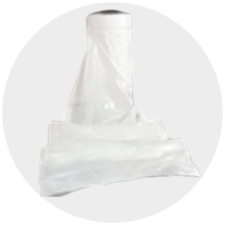 Snow White Poly Garment Covers on Roll