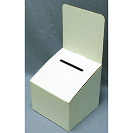 White Cardboard Contest Box