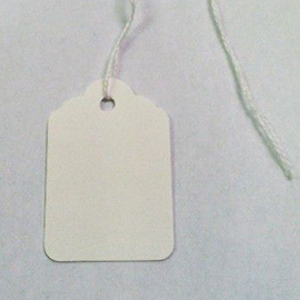 White Jewelry Tags with String