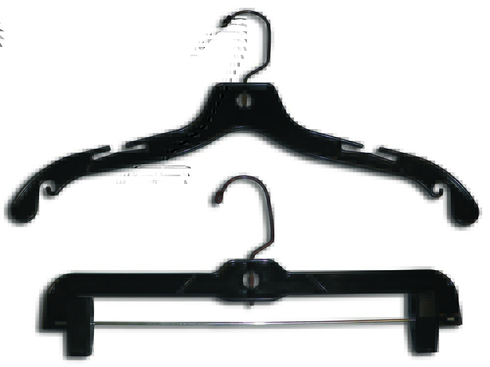 Black Plastic Clothing Hangers