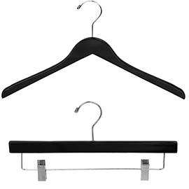 Black Wood Clothes Hangers
