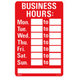 Business Hours Sign