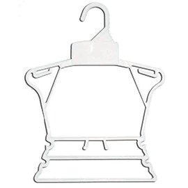 Economy White Children's Plastic Clothing Hanger Set - Case of 250