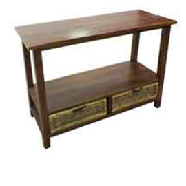 Mahogany 2 Tier Table- Tropic Inspirations