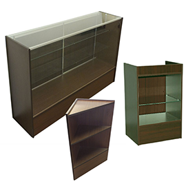 Economy Dark Walnut Showcases