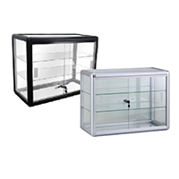 Glass Case with Sliding Doors