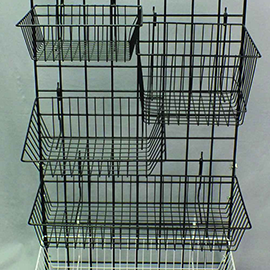 Wire Baskets for Grid or Slatwall