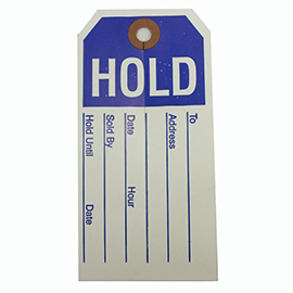 Hold Tag with Slit