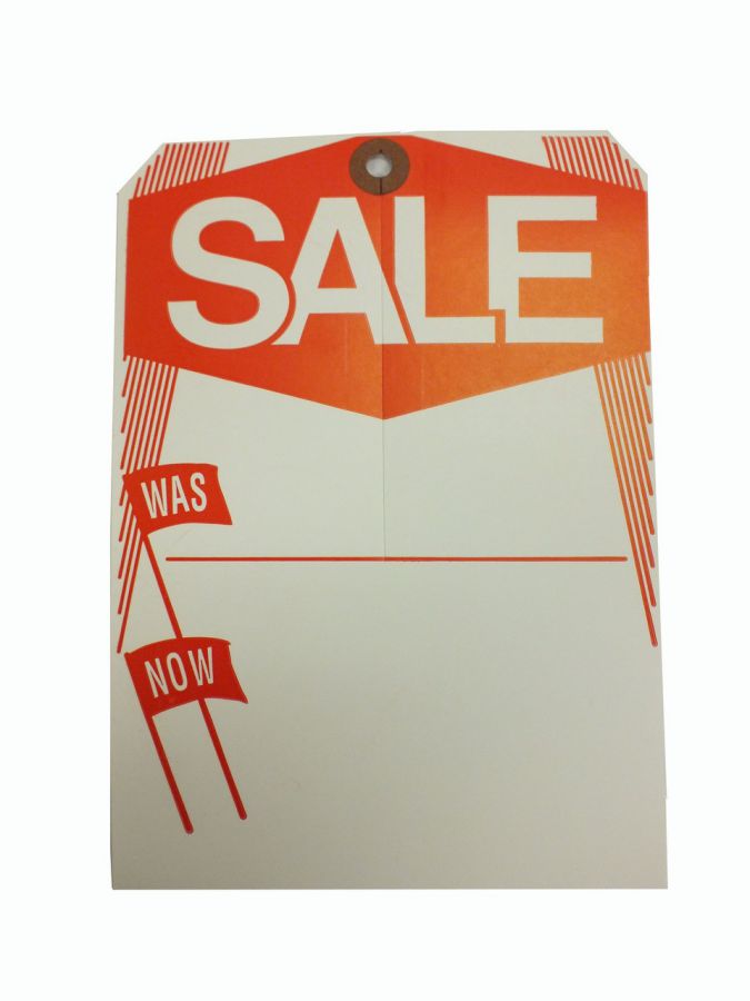 Large Sale Tag with Slit