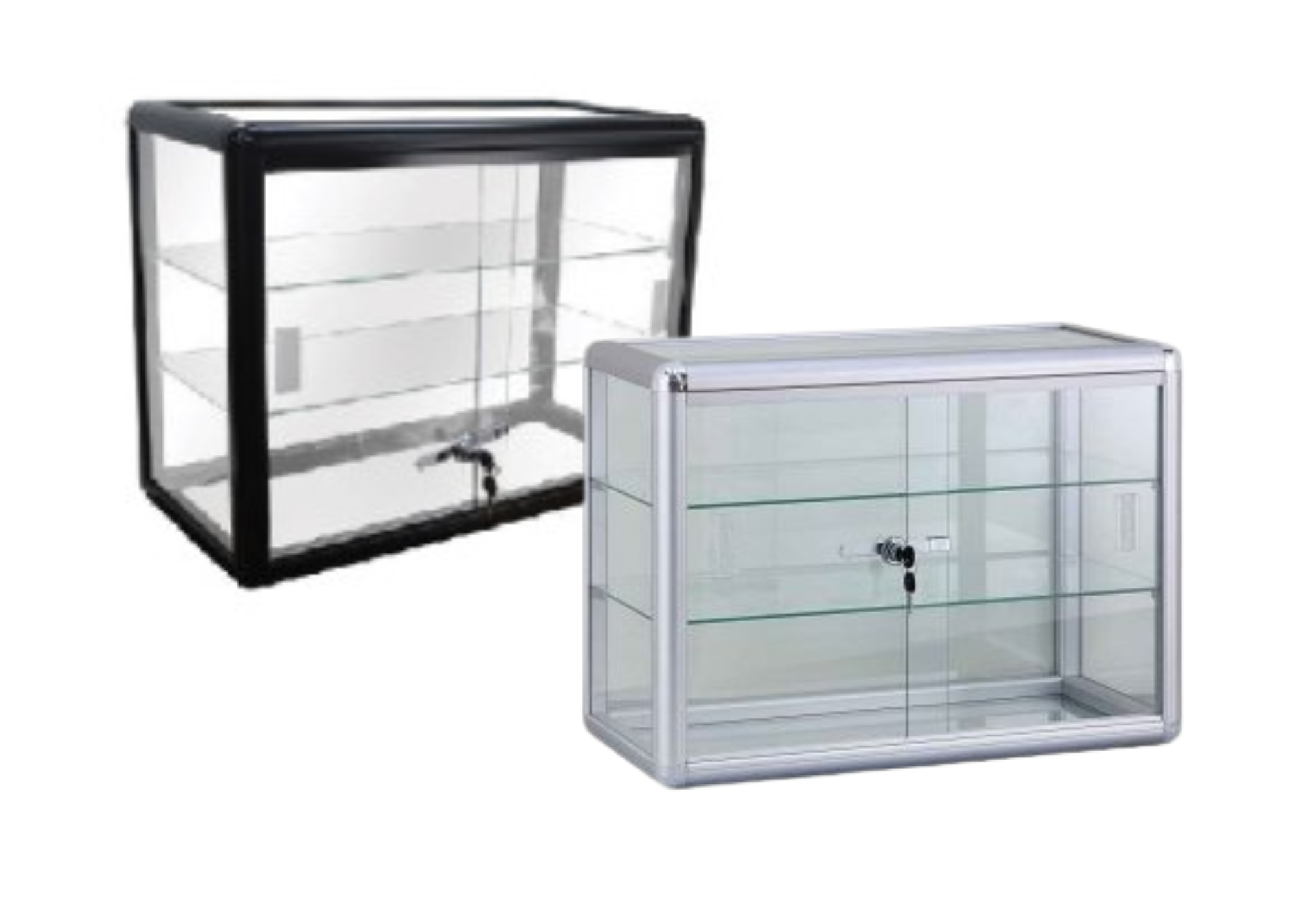 Glass Case with Sliding Doors