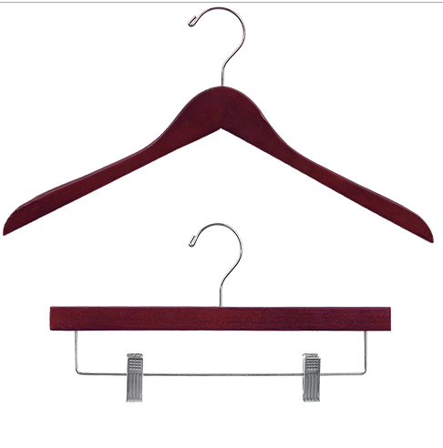 Mahogany Wood Clothes Hangers