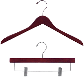 Mahogany Wood Clothes Hangers