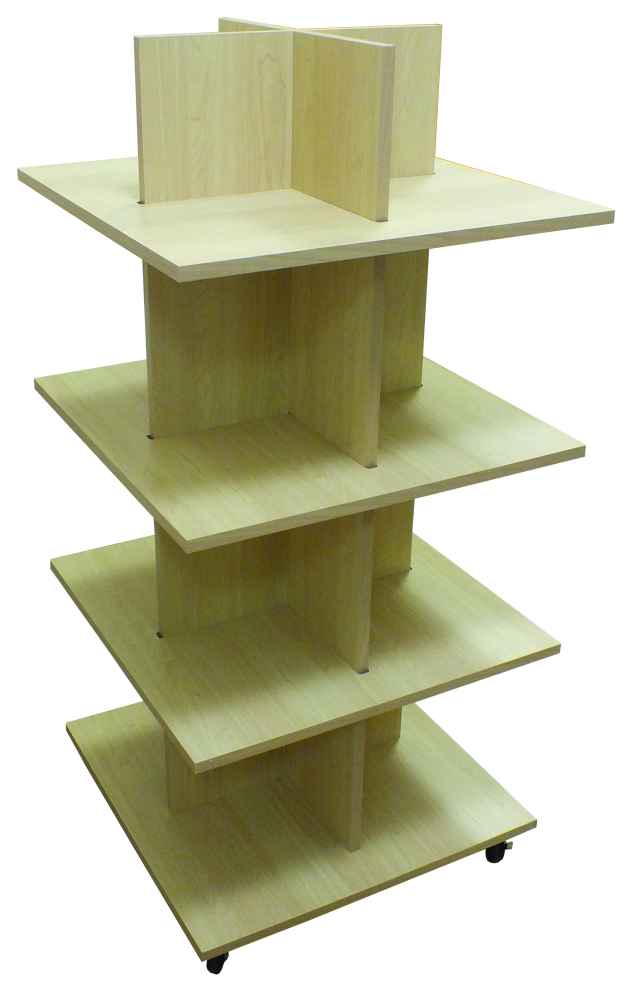 3 Tier Tables Square Retail Display 4 Tier Shelf Display 3 Round Maple Table