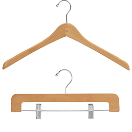 Natural Gloss Wood Clothes Hangers