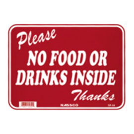 "No Food or Drinks" Sign