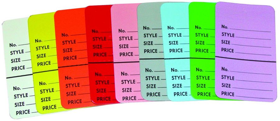 Large Colorful Perforated Tags