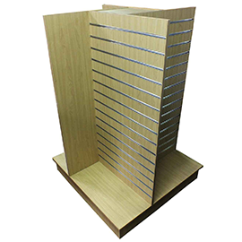 Slat Wall Displays with Metal Inserts