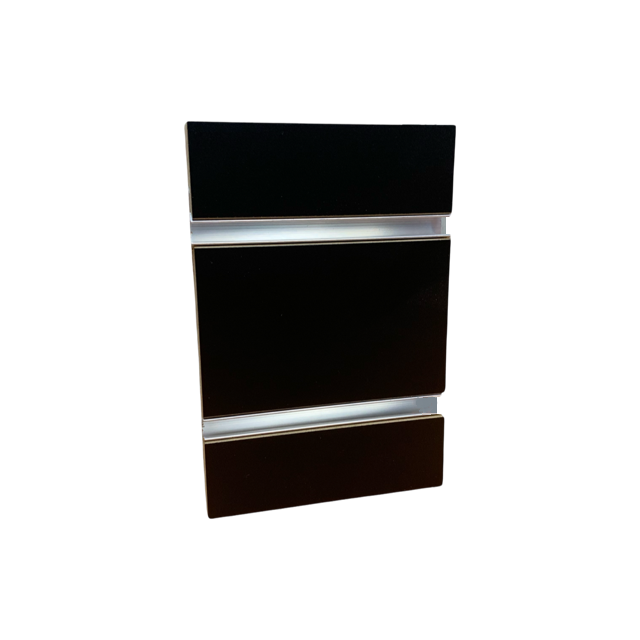 Black Slatwall with Metal Extrusions
