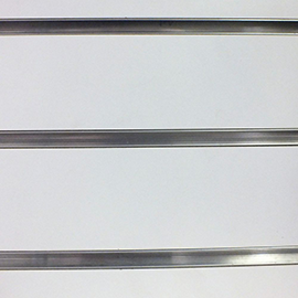 White Slatwall with Metal Extrusions