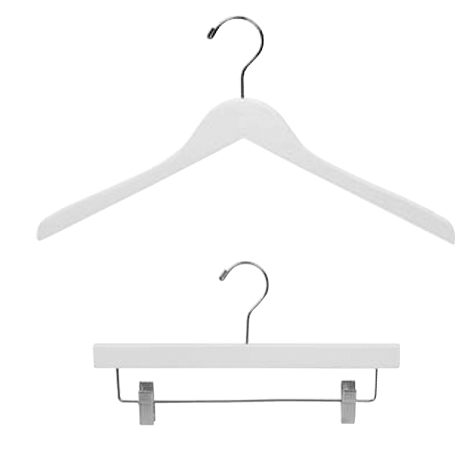 White Wood Clothes Hangers