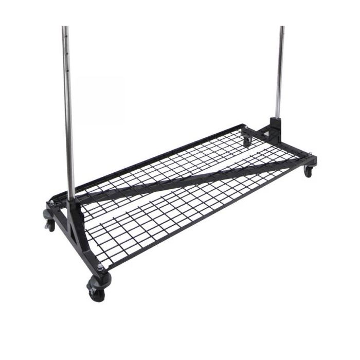 2 Piece Folding Z Rack Shelf Black