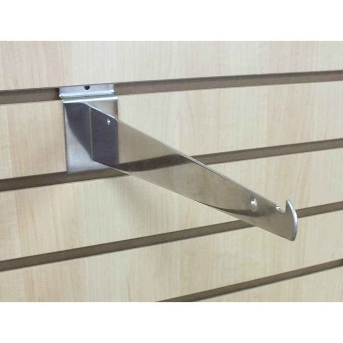 12'' SLATWALL SHELF BRACKET- CHROME