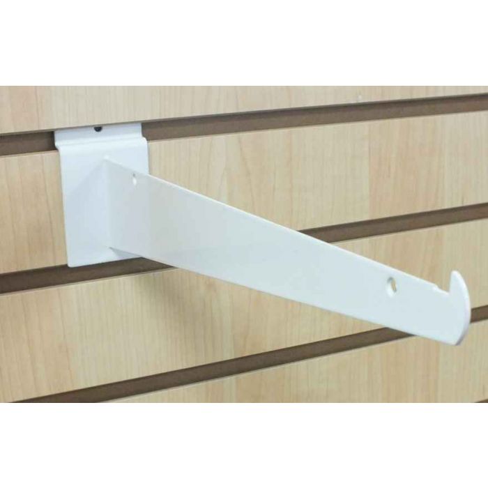 14'' SLATWALL SHELF BRACKET- WHITE