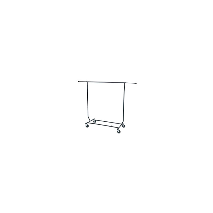Matte Black Collapsible Garment Rack Extended