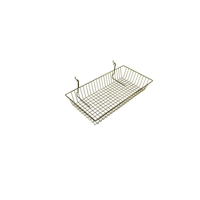 Slatwall/Grid Shallow Basket- Chrome