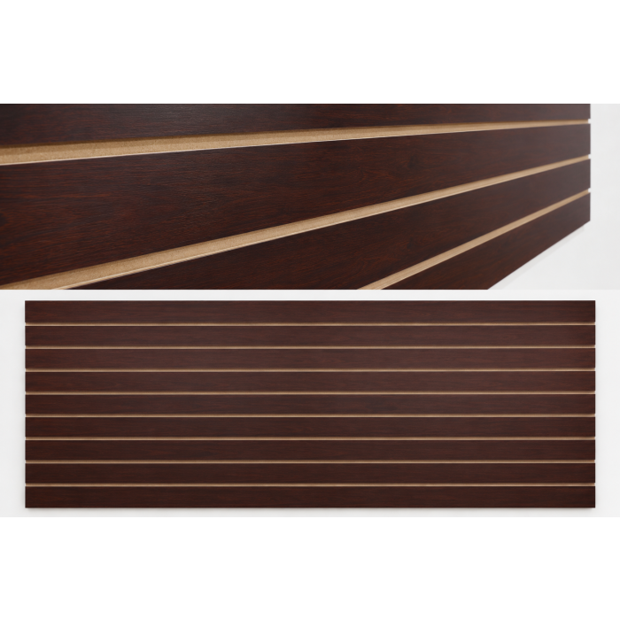 Dark Mahogany Slatwall Panels 6 Inch On Center