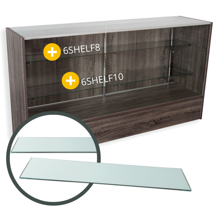 6' Full Vision Showcase Shelf - 10"