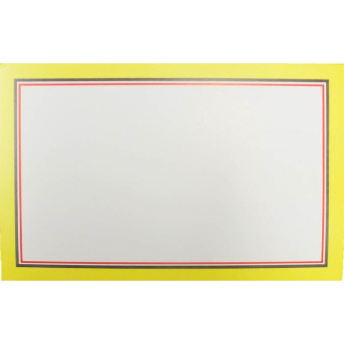 7X11 Border Yl/Red/Blk Crd/100 main product photo