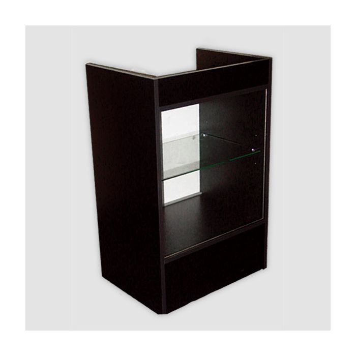 Black Glass Front Register Stand- Knocked Down Black Glass Front Register Stand- Knocked Down
