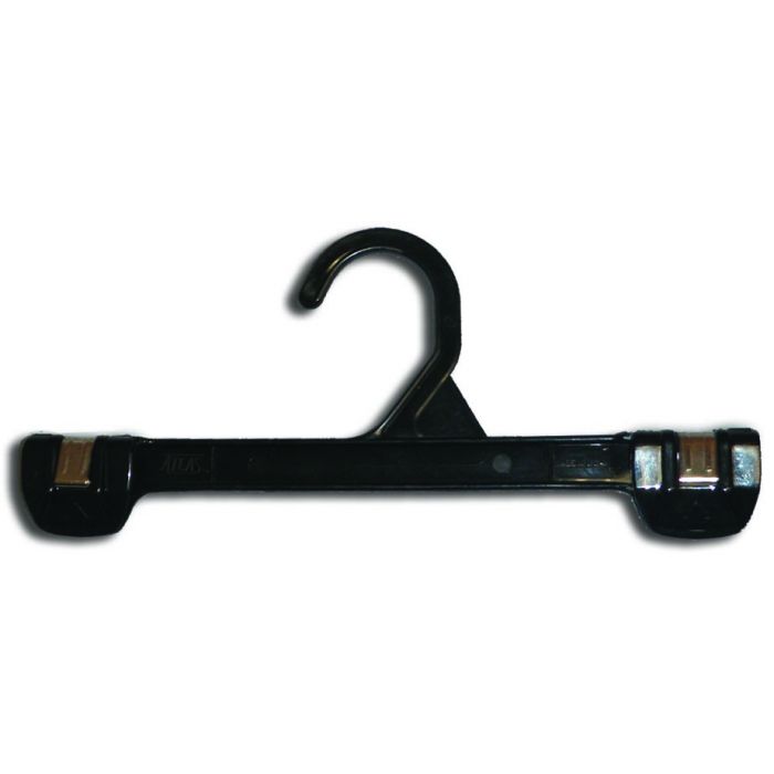 10" Black Skirt/Pant Hanger-Snap Lock main product photo
